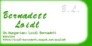 bernadett loidl business card